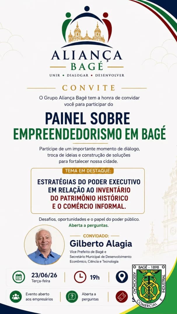Vice-prefeito debate comércio informal e patrimônio histórico na ACIBa