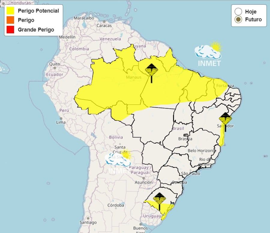 Bagé e região da Campanha entram em alerta de tempestade até quarta-feira