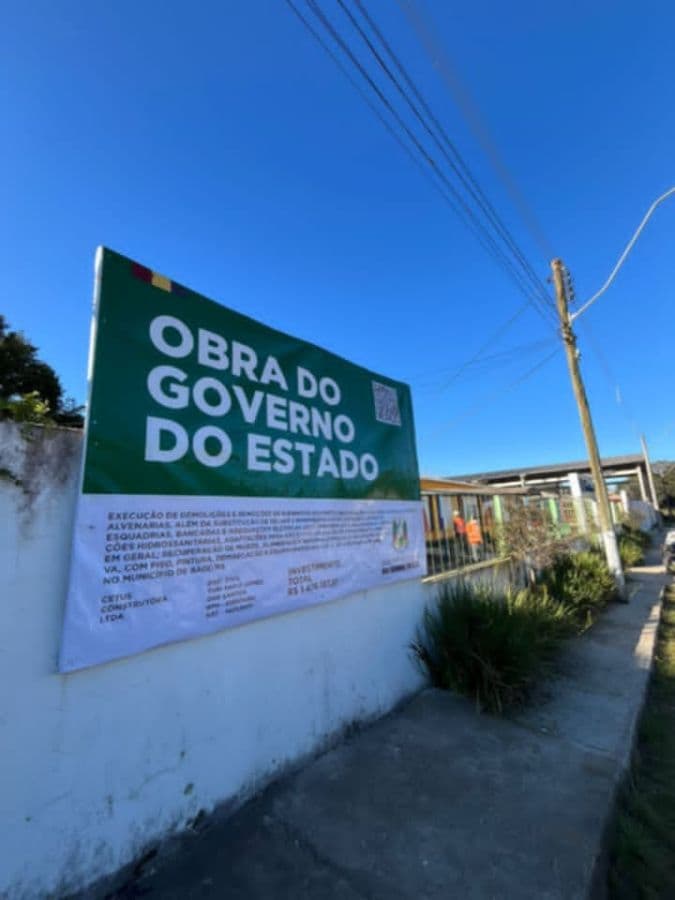 Estado inicia reforma de R$ 1,4 milhão na Escola Luiz Mércio em Bagé